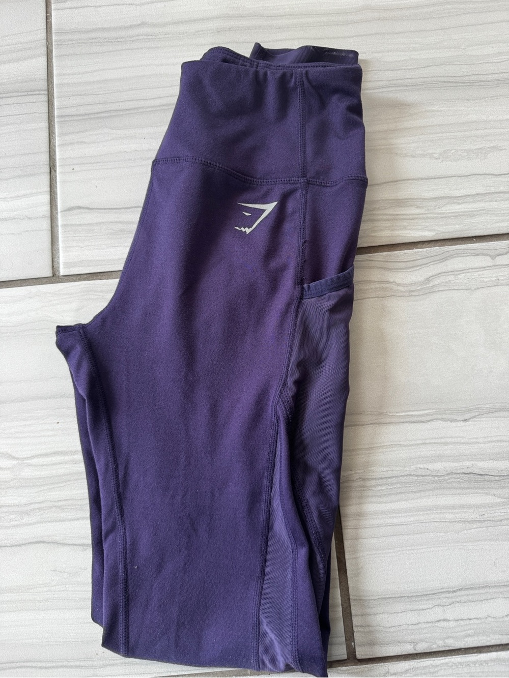 Gymshark Kids Deep Purple Performance Leggings with Side Pocket